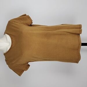 ⭐️3/ $30⭐️ Zara Women's Short Sleeve Crewneck  T-shirt Butternut Brown Size S